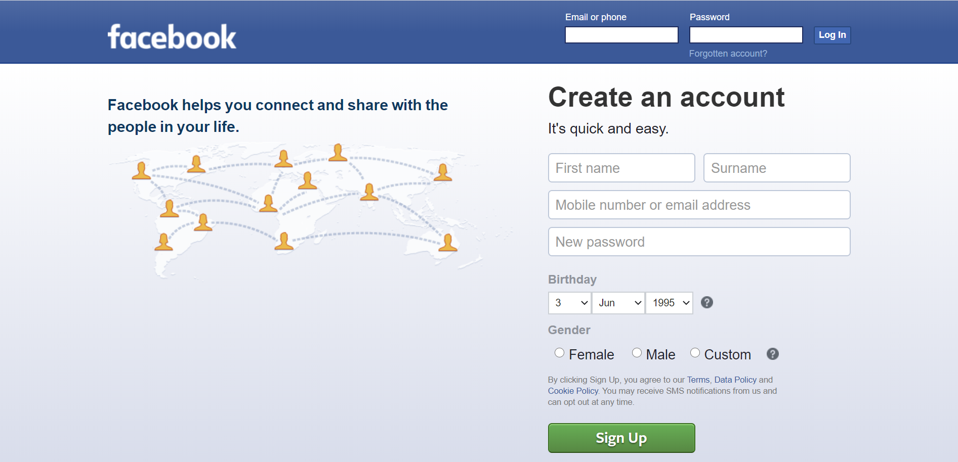 Facebook Style Login Page In Html And Css Coderglass